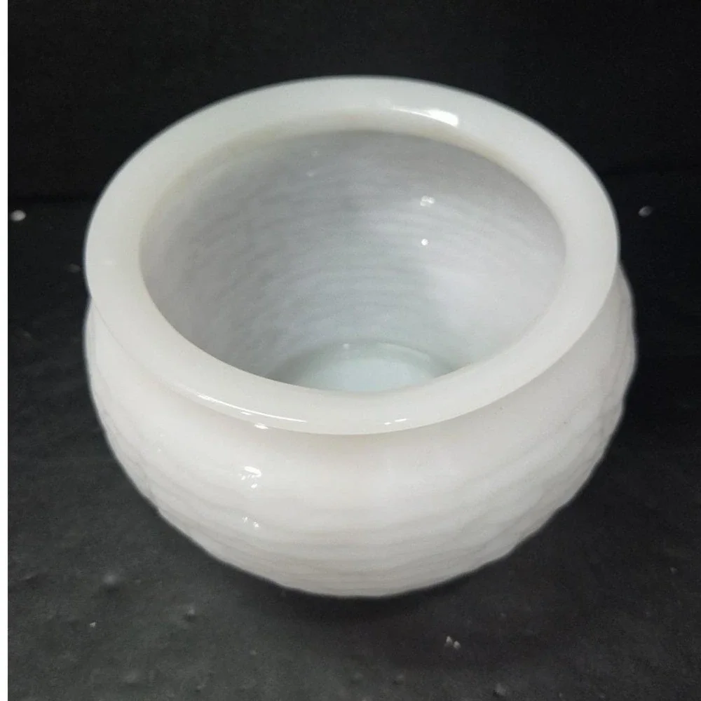 National Potteries White Milk Glass Vase, Vintage Decor, Replacement Centerpiece